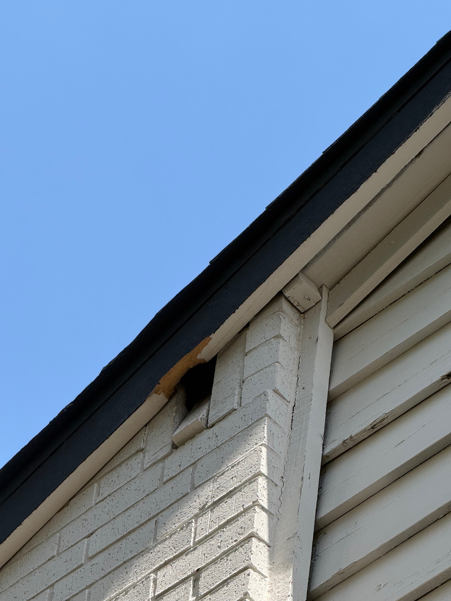 Residential exterior structure detail examined during an inspection